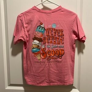 Simply Southern girls youth medium tee
